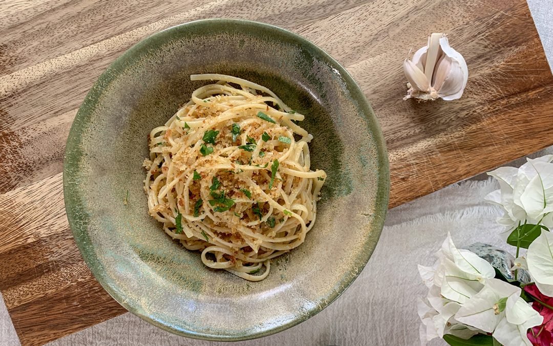 Anchovy Linguine with Lemon and Garlic Breadcrumbs